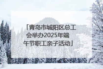 青岛市城阳区总工会举办2025年端午节职工亲子活动